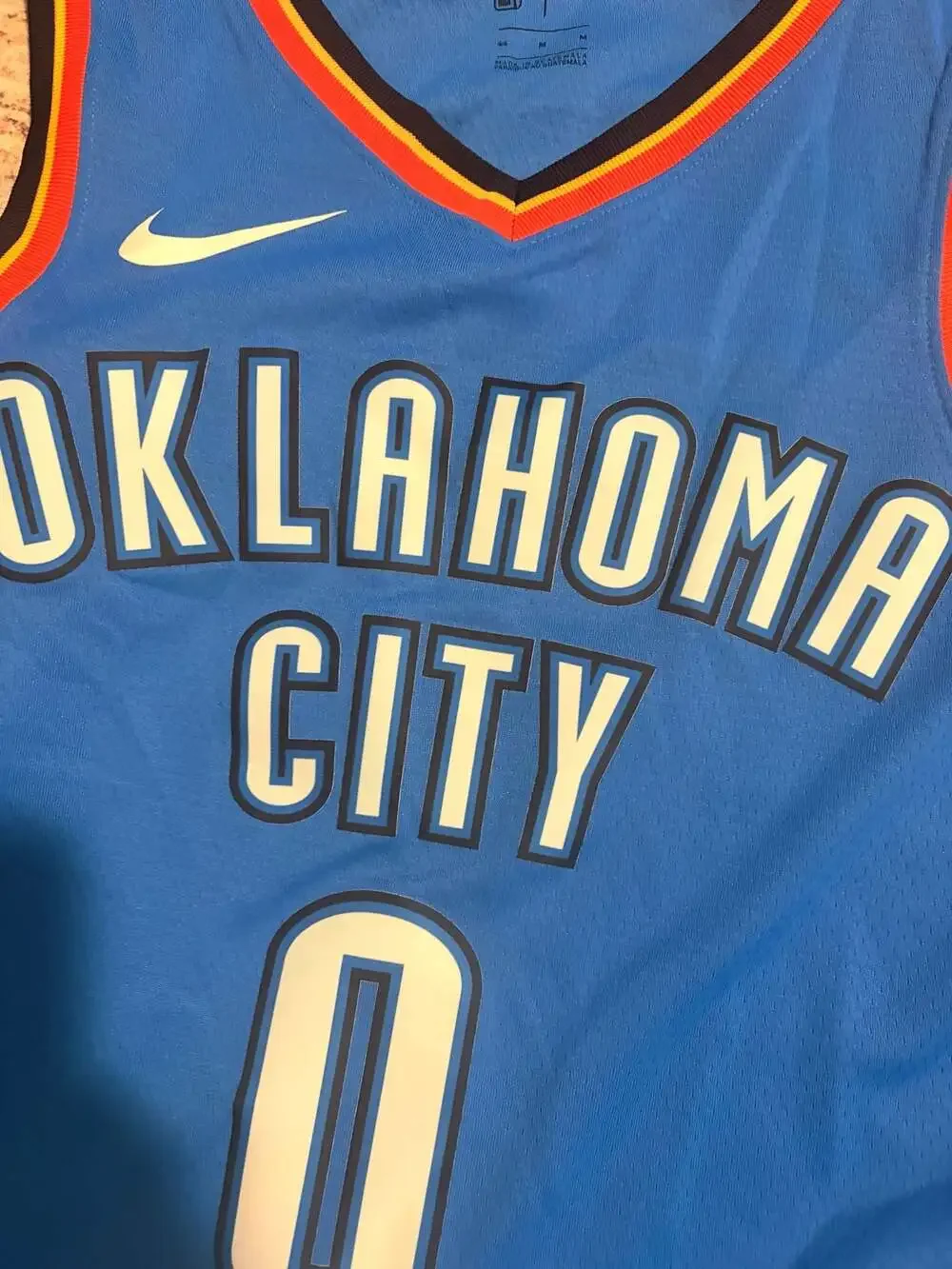 Nike Russell Westbrook Oklahoma City Thunder Icon Edition Swingman Jersey 44